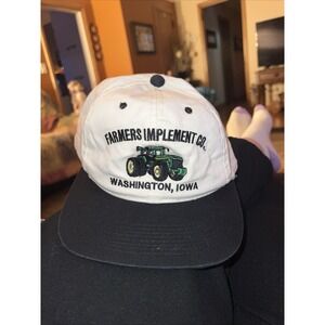 Vintage John Deere Farmers Implement Co. Washington, IA‎ embroidered Hat Cap